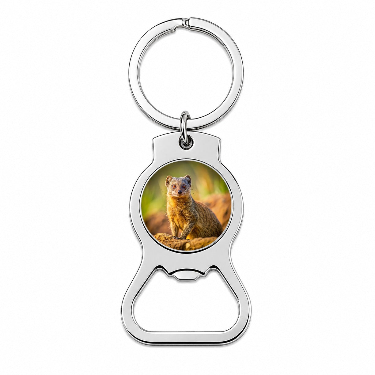Mongoose Bottle Opener Keychain