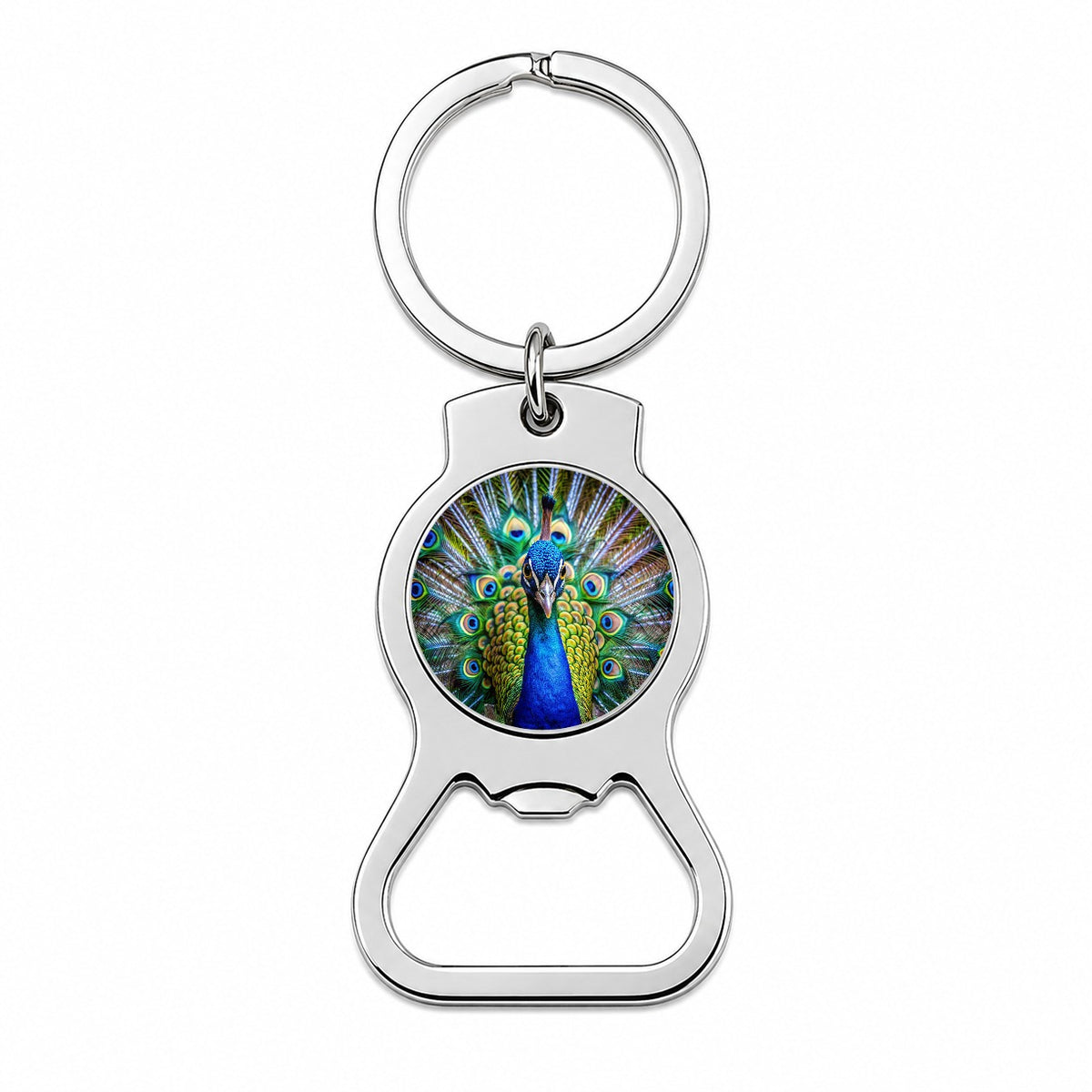 Peacock Bottle Opener Keychain