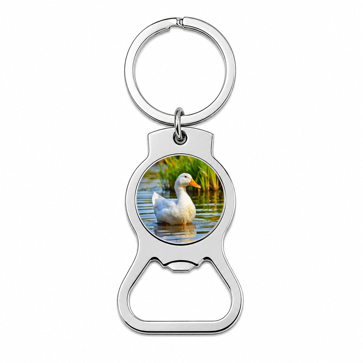 Pekin Duck Bottle Opener Keychain