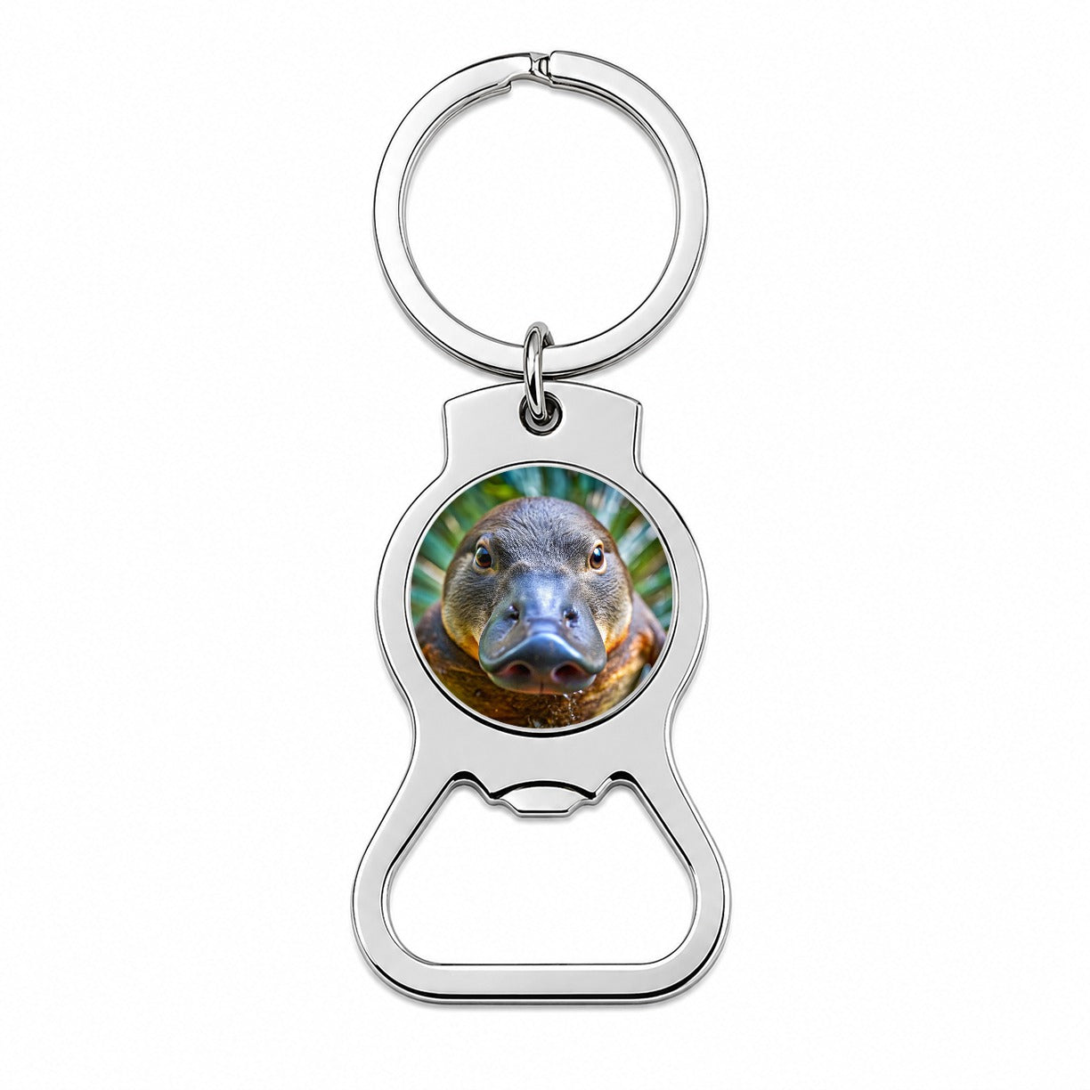 Platypus Face Bottle Opener Keychain