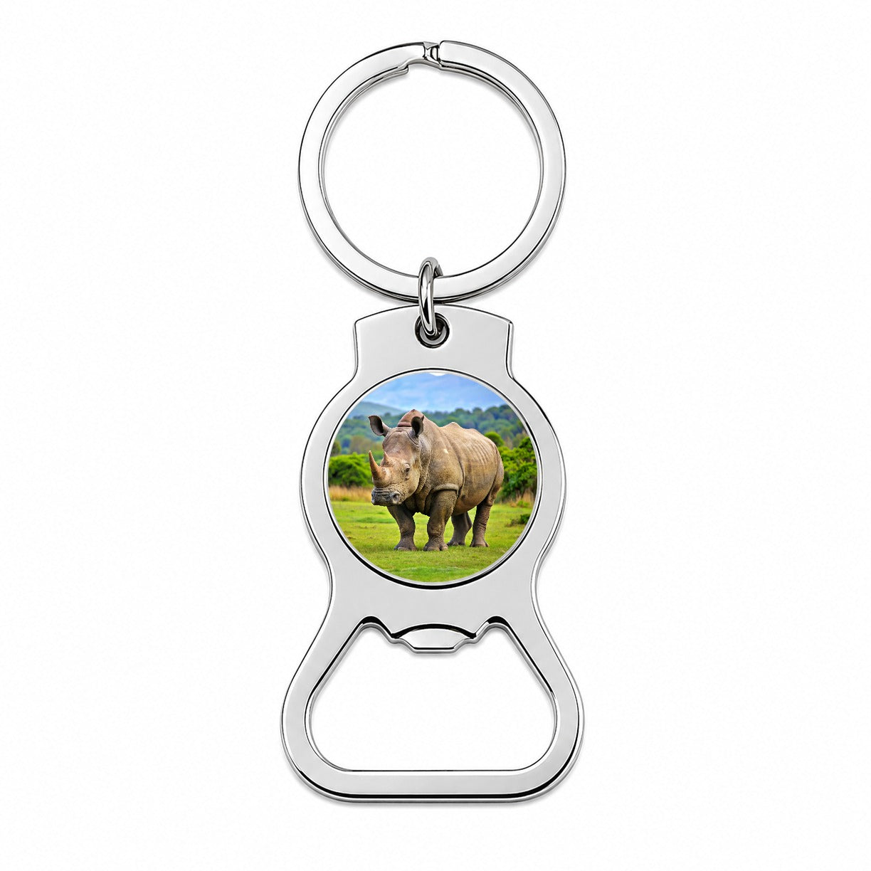 Rhinoceros Bottle Opener Keychain
