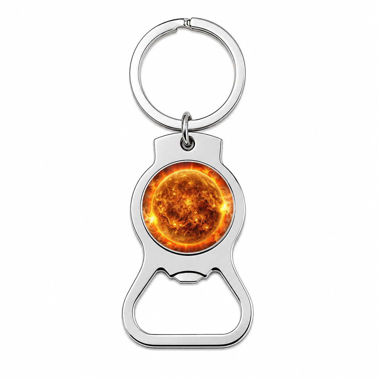 Sun During Solar Flare Storm Sci-fi Bottle Opener Keychain