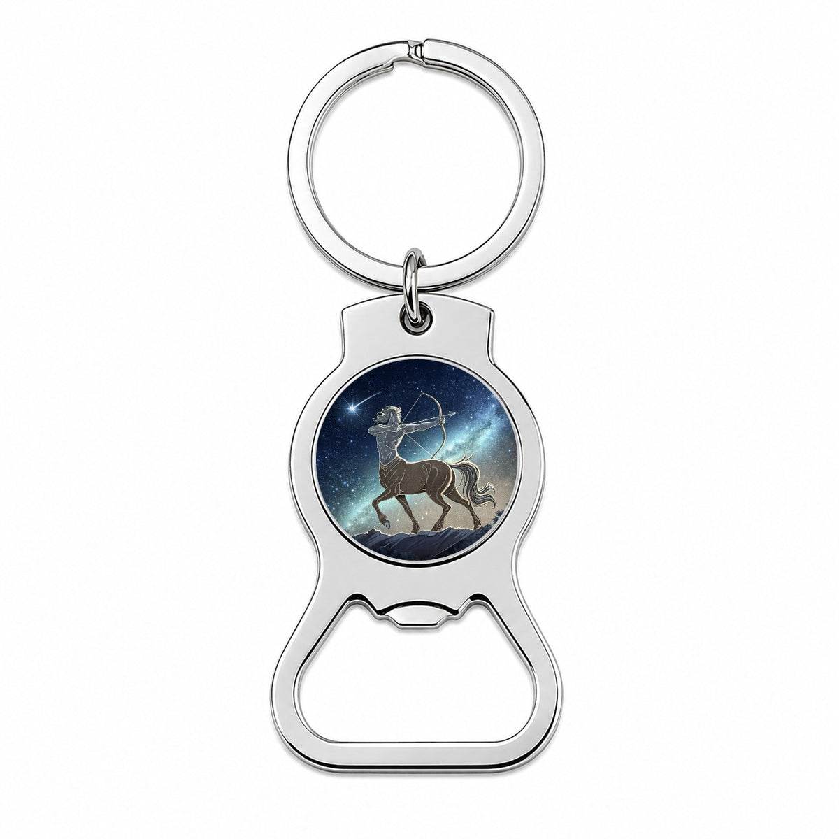 Zodiac Horoscope Symbol Sagittarius Centaur Bottle Opener Keychain