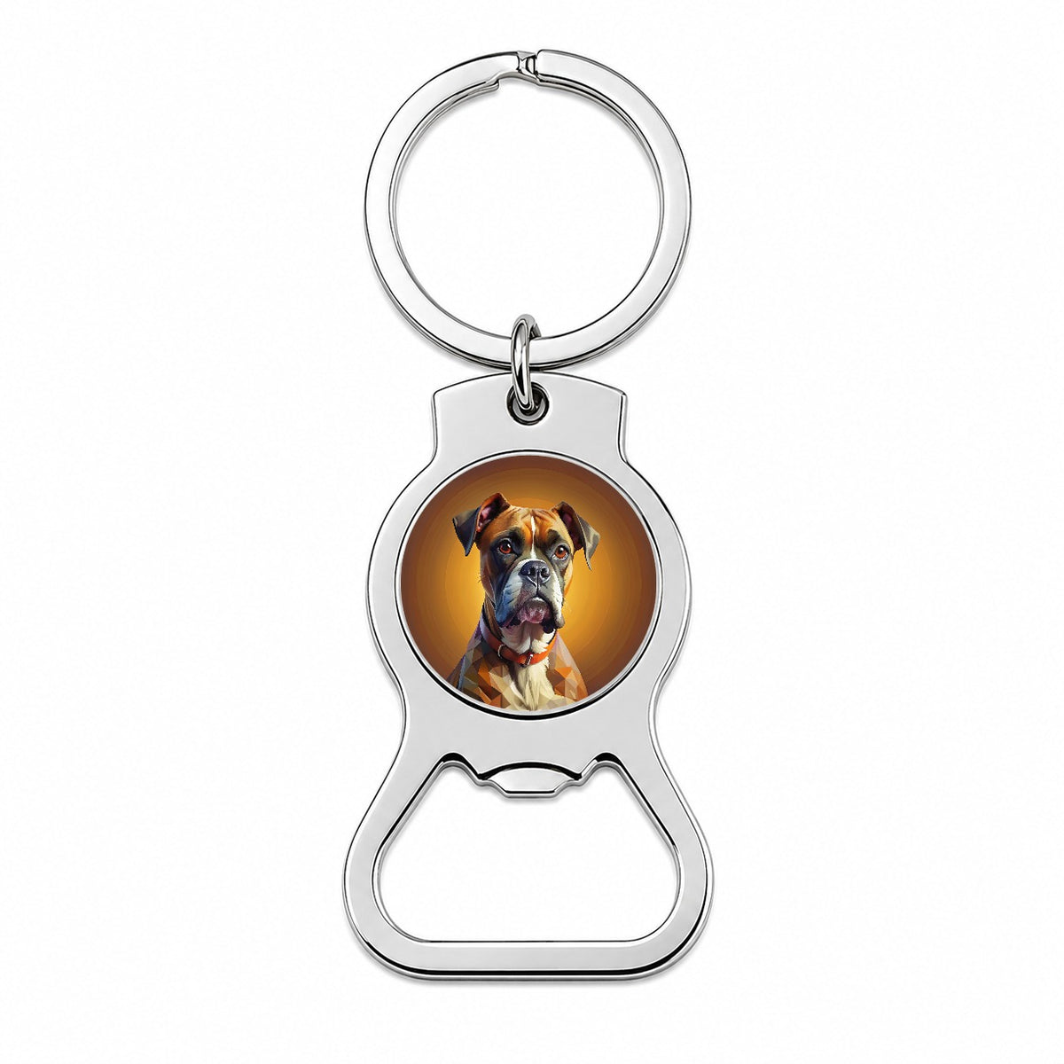 Boxer Dog Contemporary Art Bottle Opener Keychain