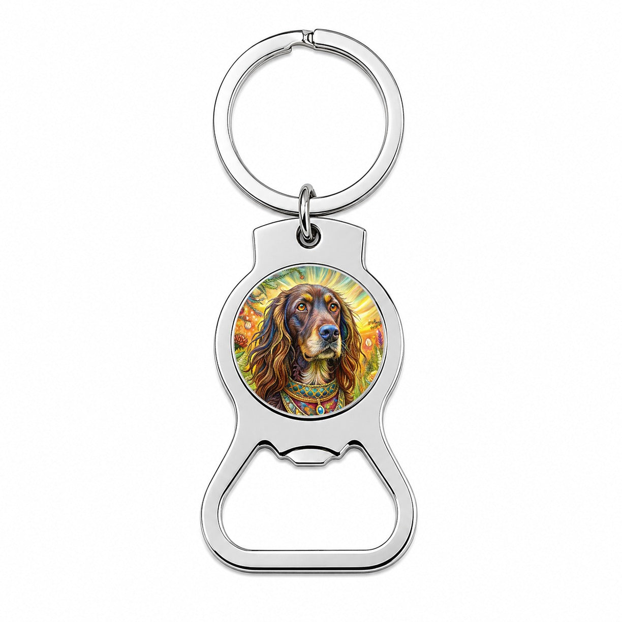 Boykin Spaniel Dog Bohemian Art Bottle Opener Keychain