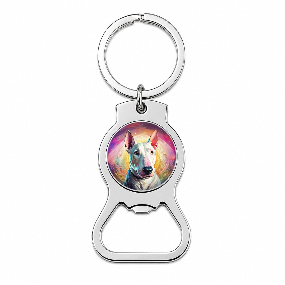 Bull Terrier Dog Pop Art Bottle Opener Keychain