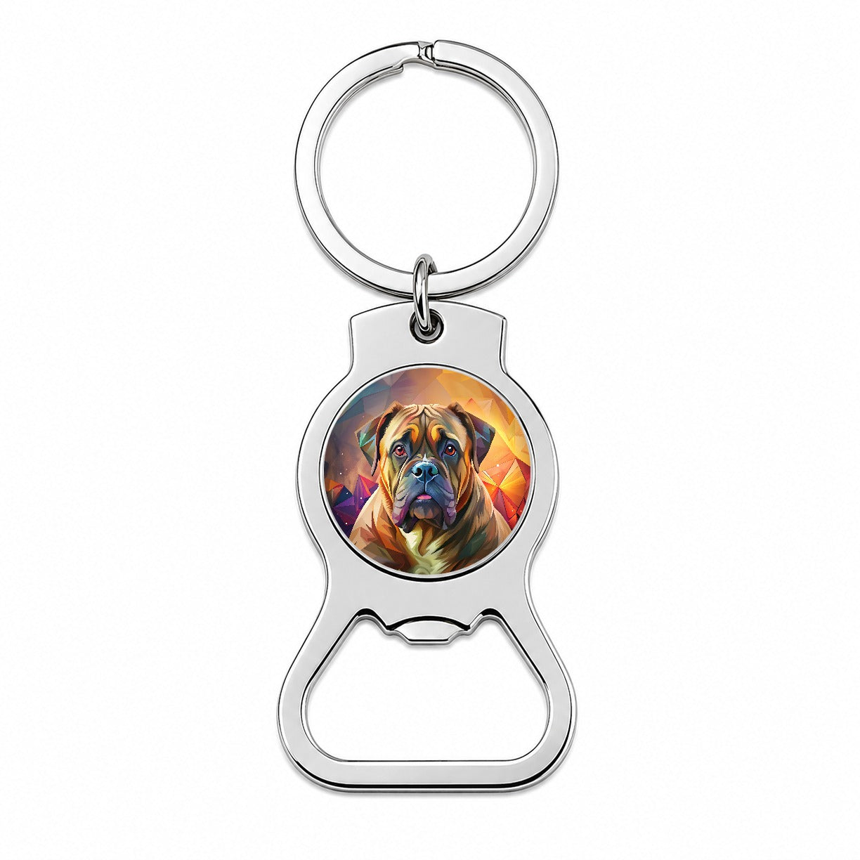 Bullmastiff Dog Contemporary Art Bottle Opener Keychain