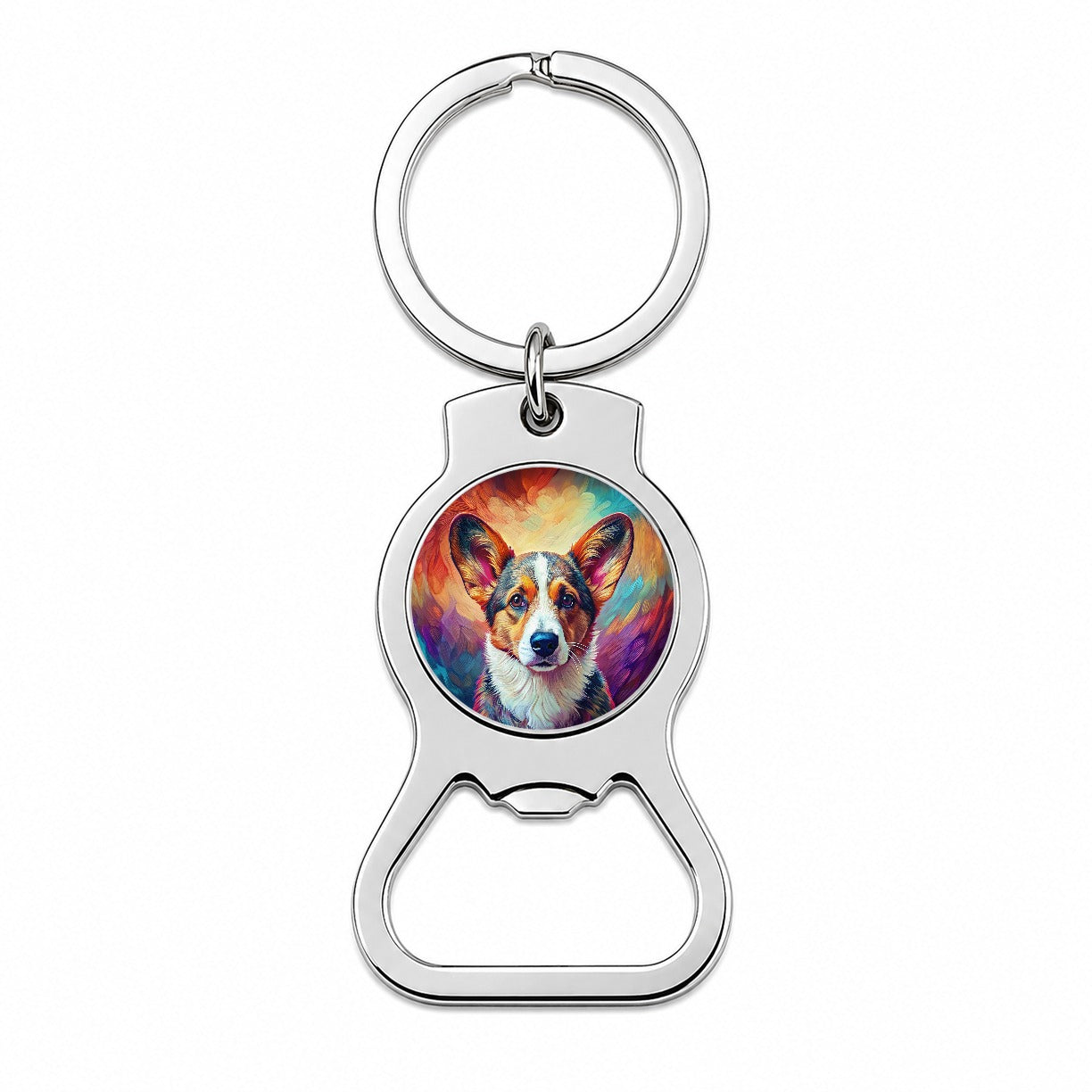 Cardigan Welsh Corgi Dog Pop Art Bottle Opener Keychain