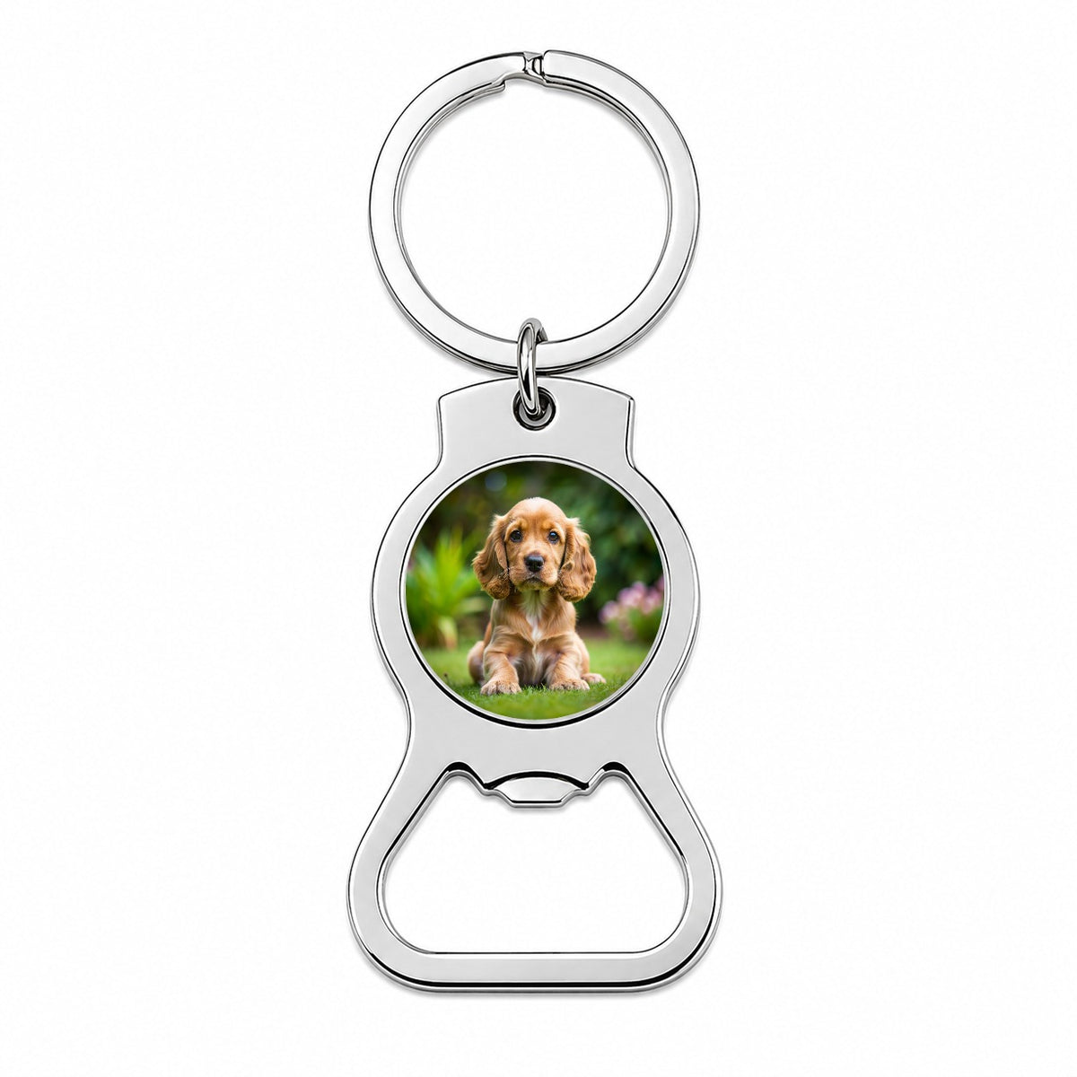 Cocker Spaniel Dog Puppy Photo Bottle Opener Keychain