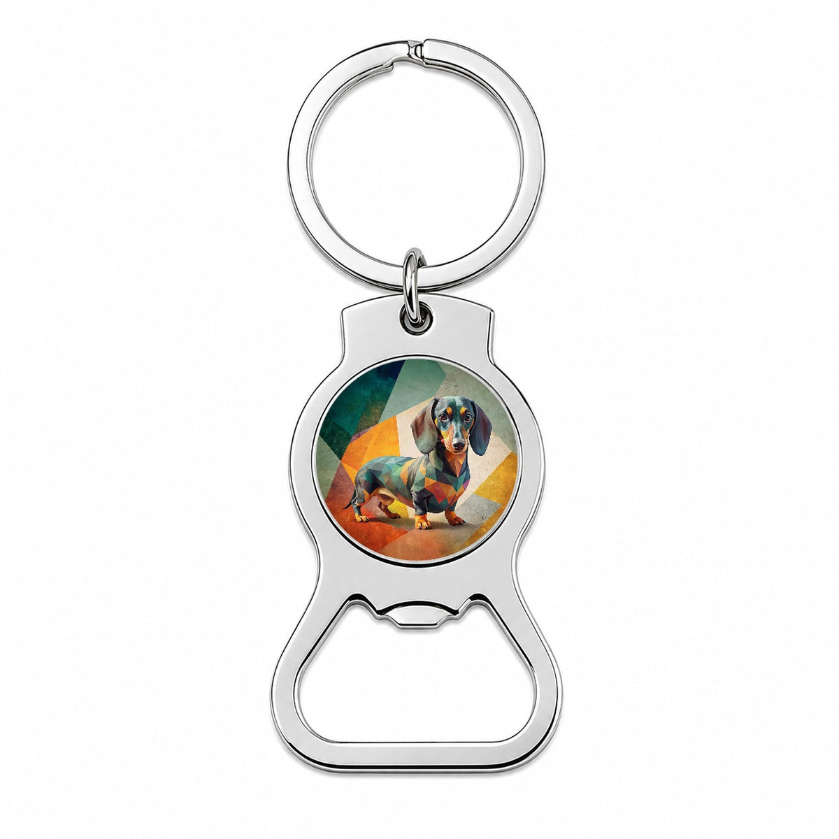 Dachshund Dog Contemporary Art Bottle Opener Keychain
