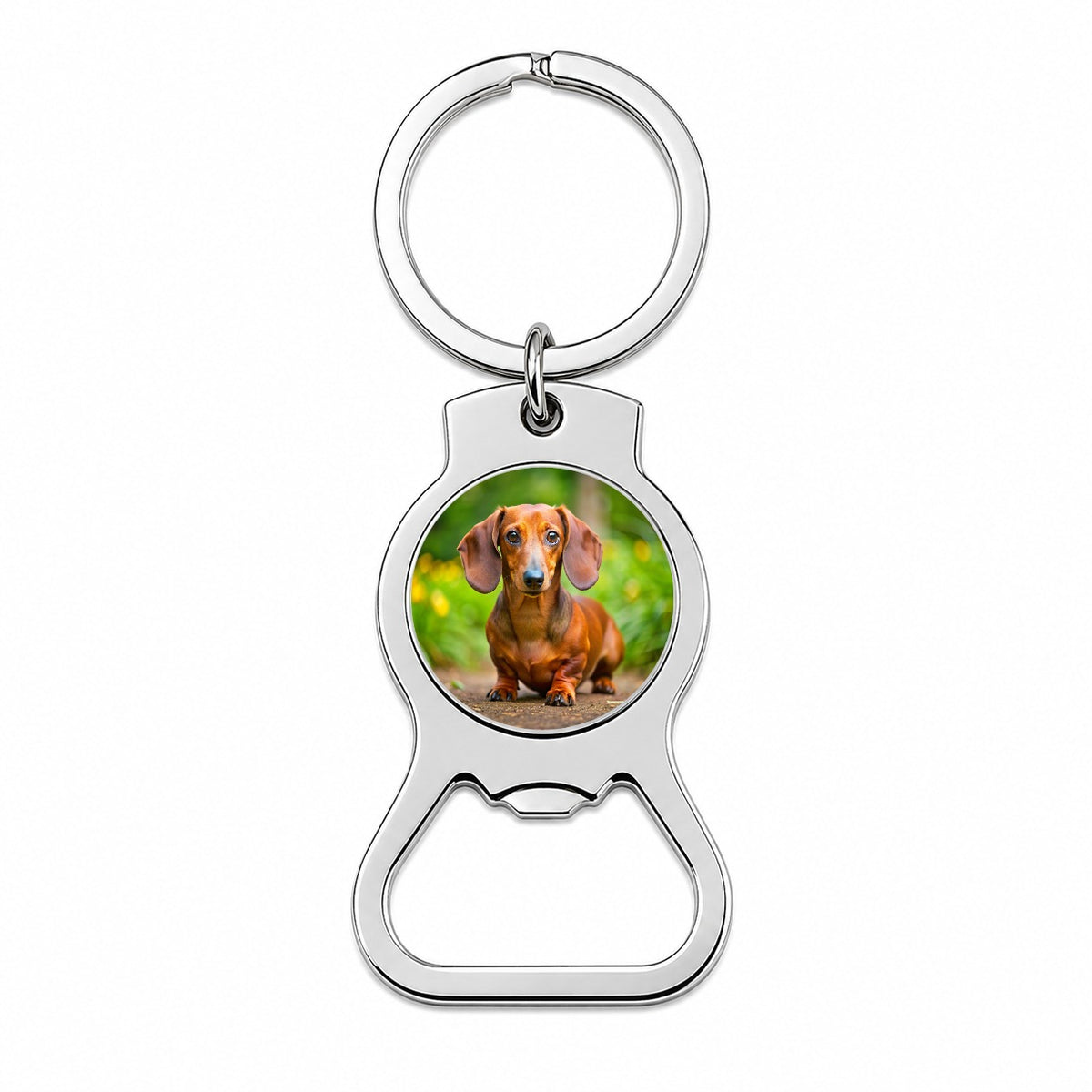 Dachshund Dog Photo Bottle Opener Keychain