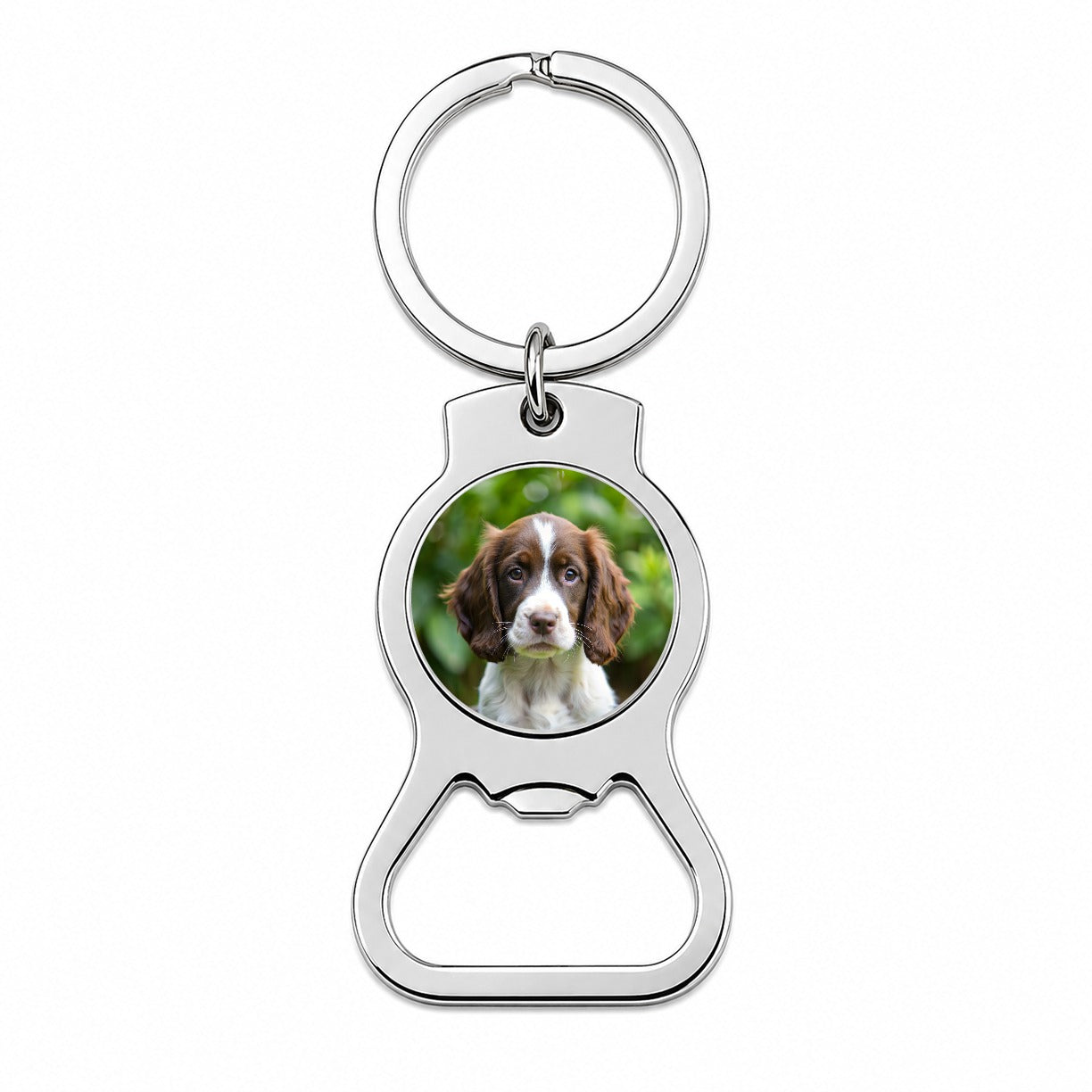 English Springer Spaniel Dog Puppy Photo Bottle Opener Keychain