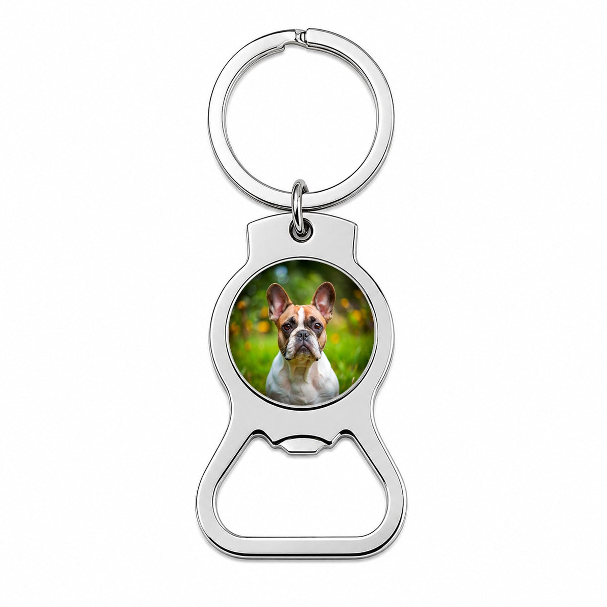 French Bulldog Frenchie Dog Photo Bottle Opener Keychain