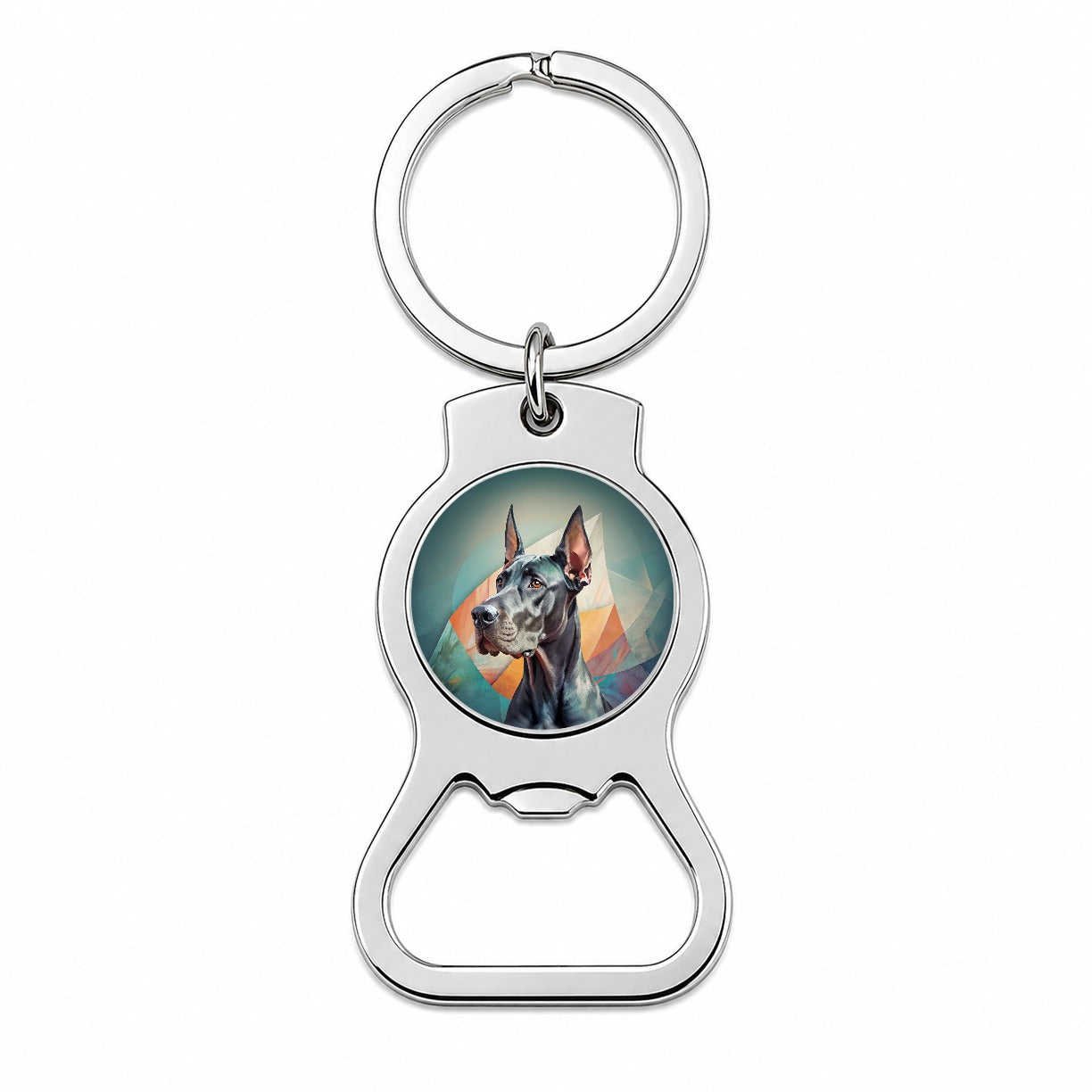 Great Dane Dog Contemporary Art Bottle Opener Keychain