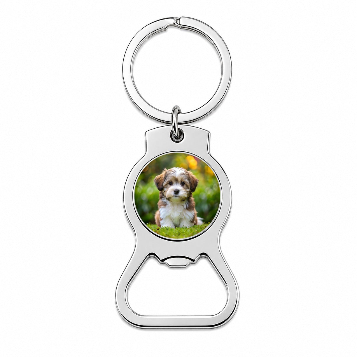 Havanese Dog Puppy Photo Bottle Opener Keychain