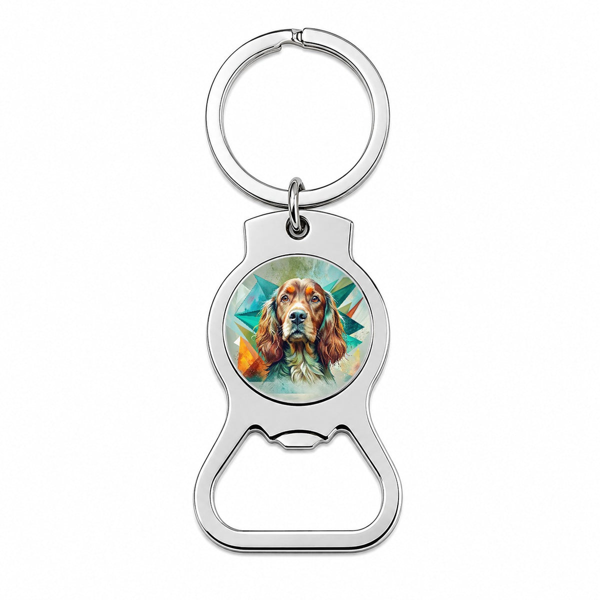 Irish Setter Dog Contemporary Art Bottle Opener Keychain
