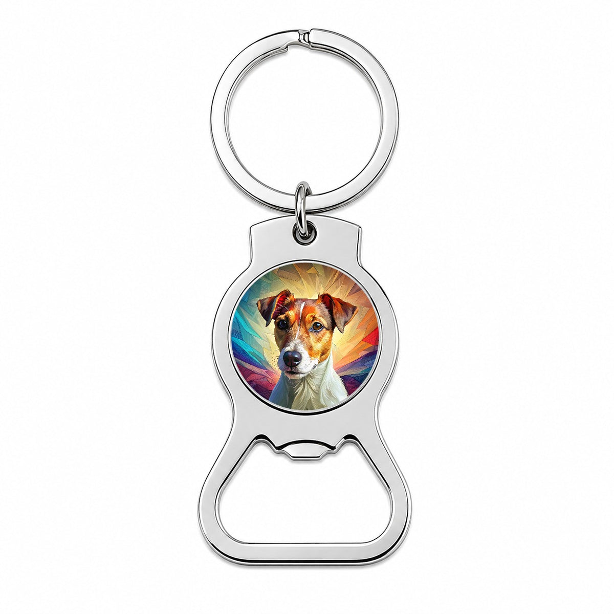 Jack Russell Terrier Dog Pop Art Bottle Opener Keychain