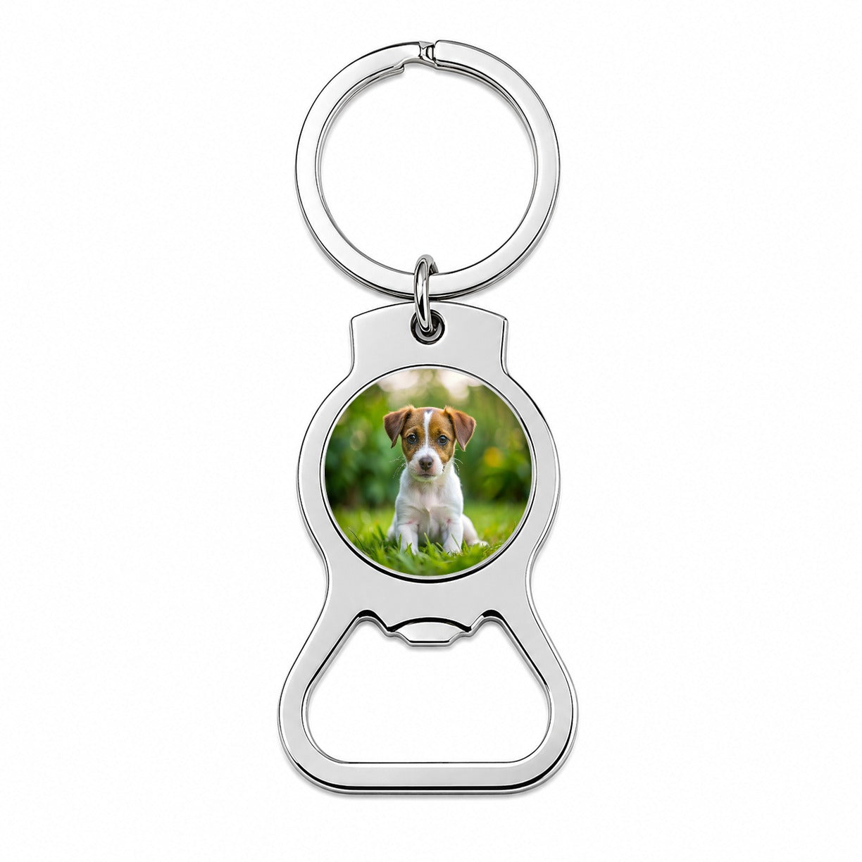 Jack Russell Terrier Dog Puppy Photo Bottle Opener Keychain