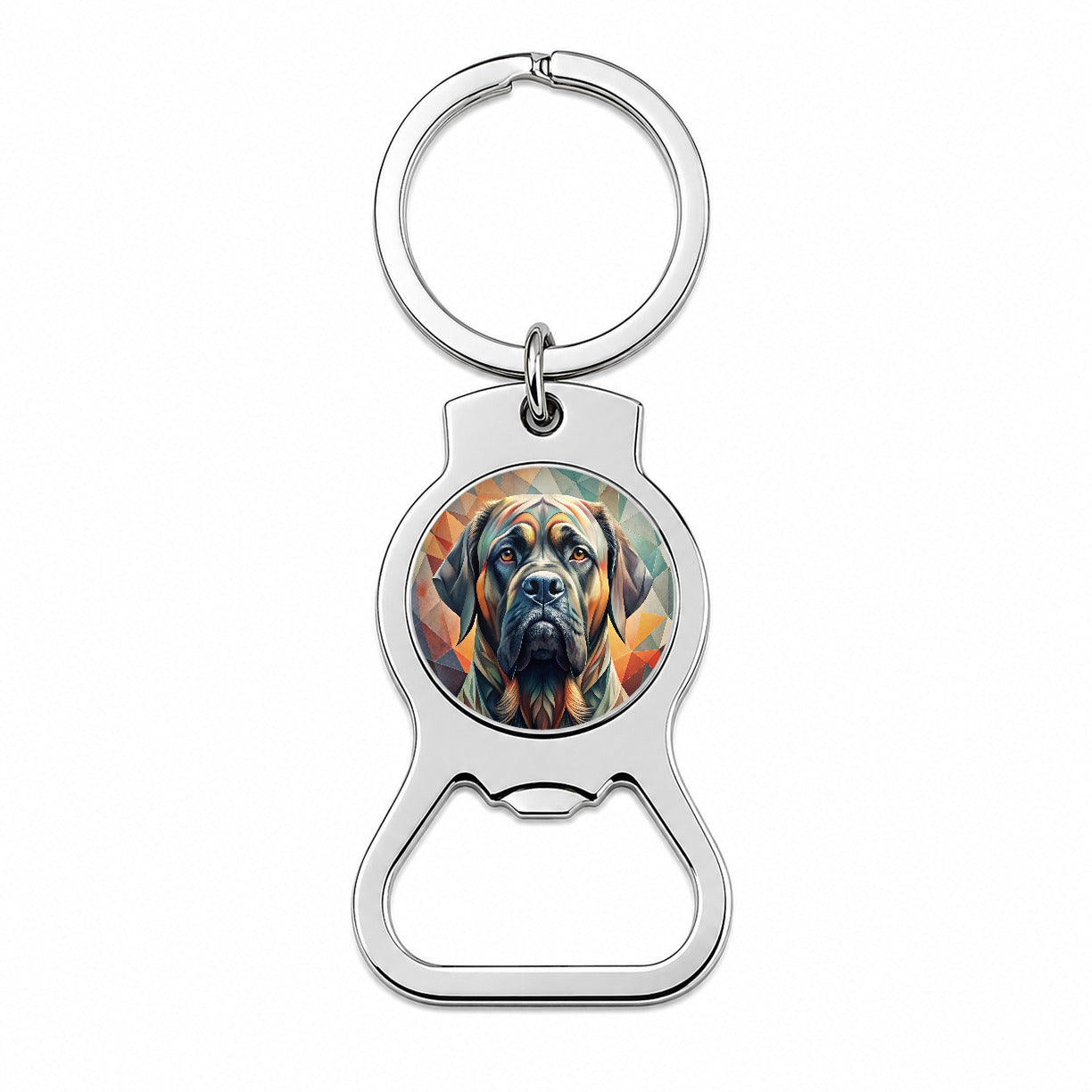 Mastiff Dog Abstract Stylized Art Bottle Opener Keychain