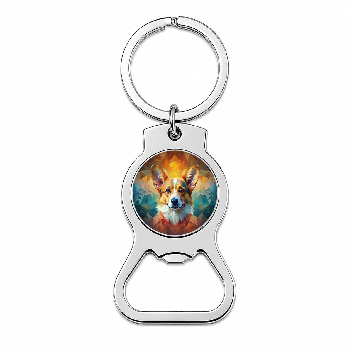 Pembroke Welsh Corgi Dog Abstract Art Bottle Opener Keychain