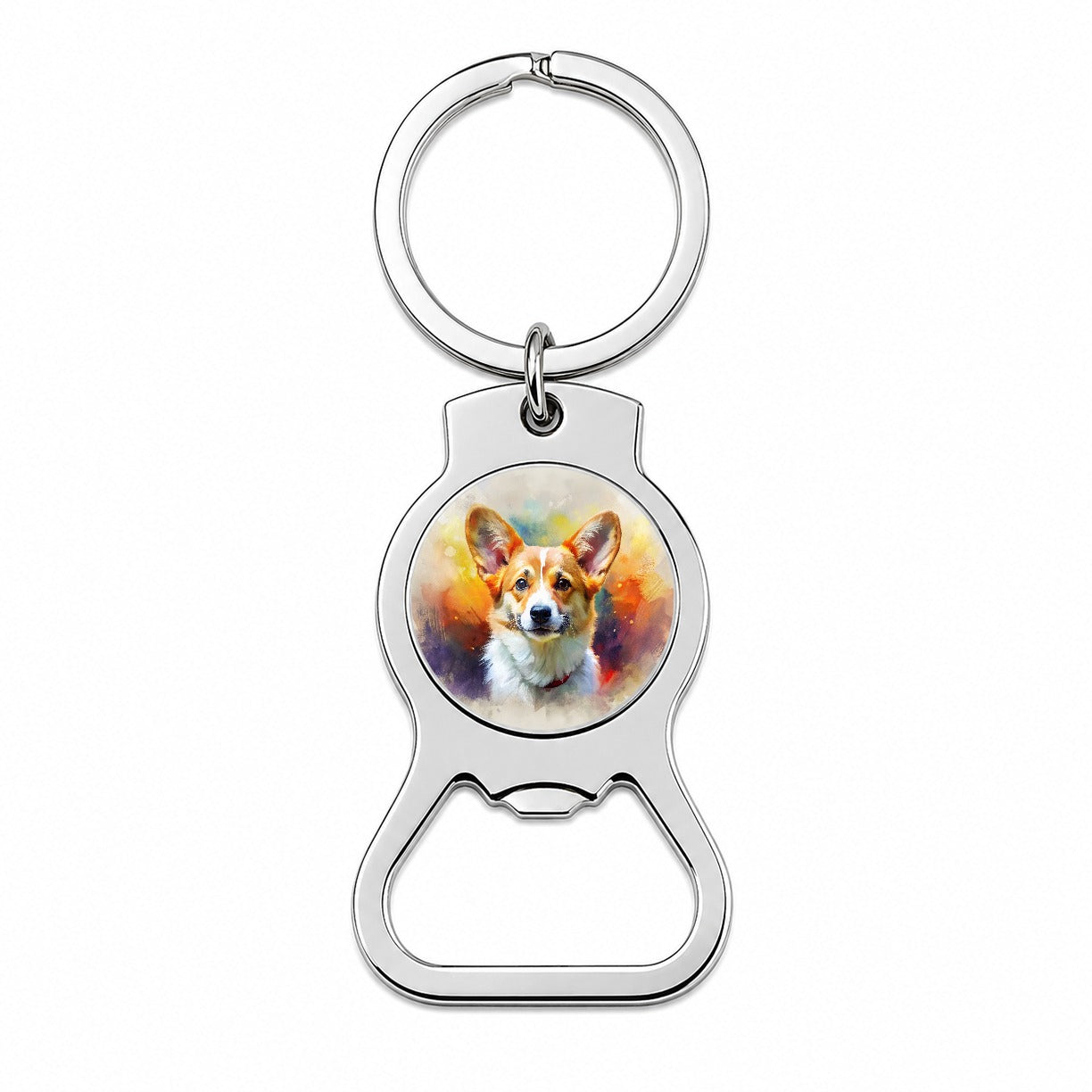 Pembroke Welsh Corgi Dog Expressionism Art Bottle Opener Keychain