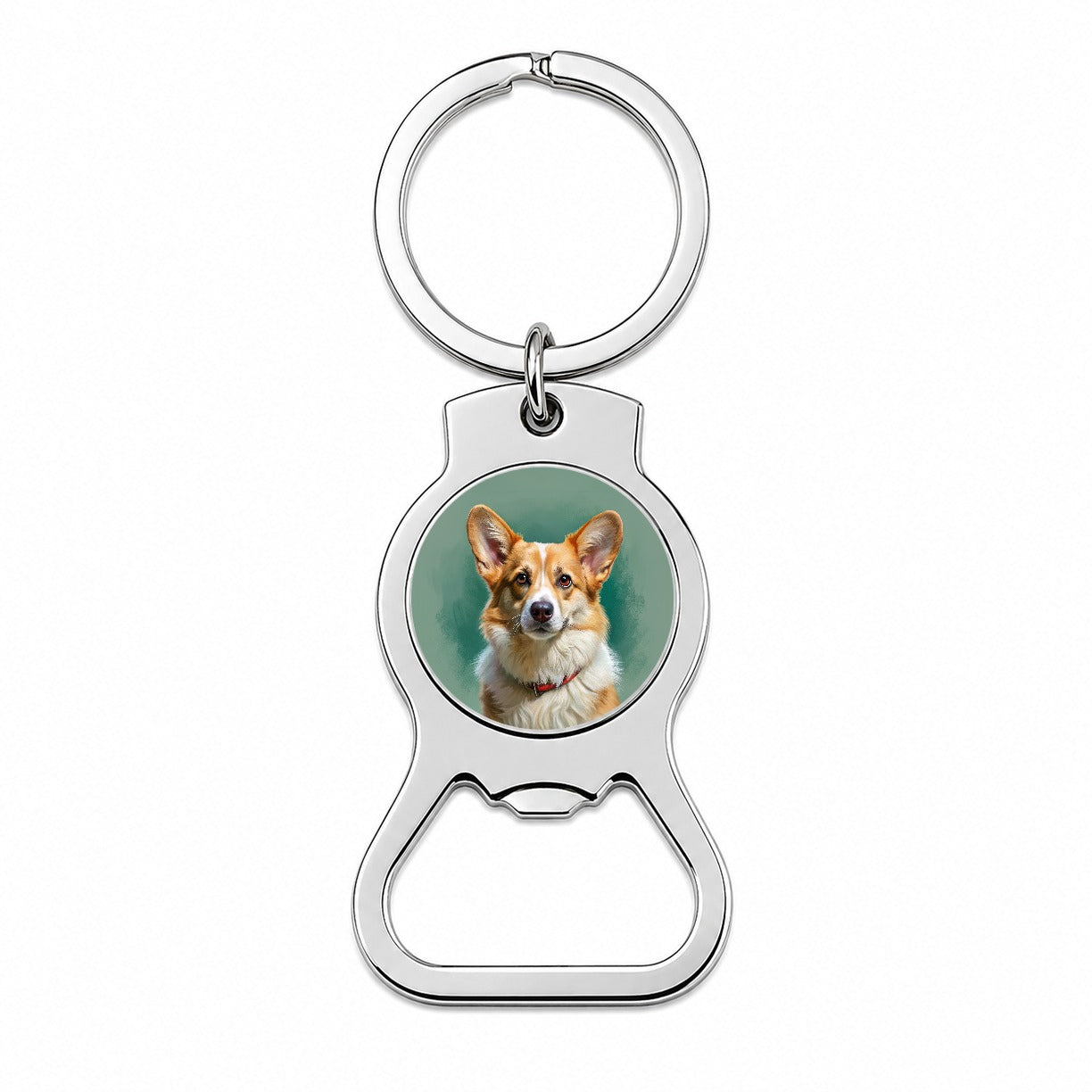Pembroke Welsh Corgi Dog Illustration Bottle Opener Keychain