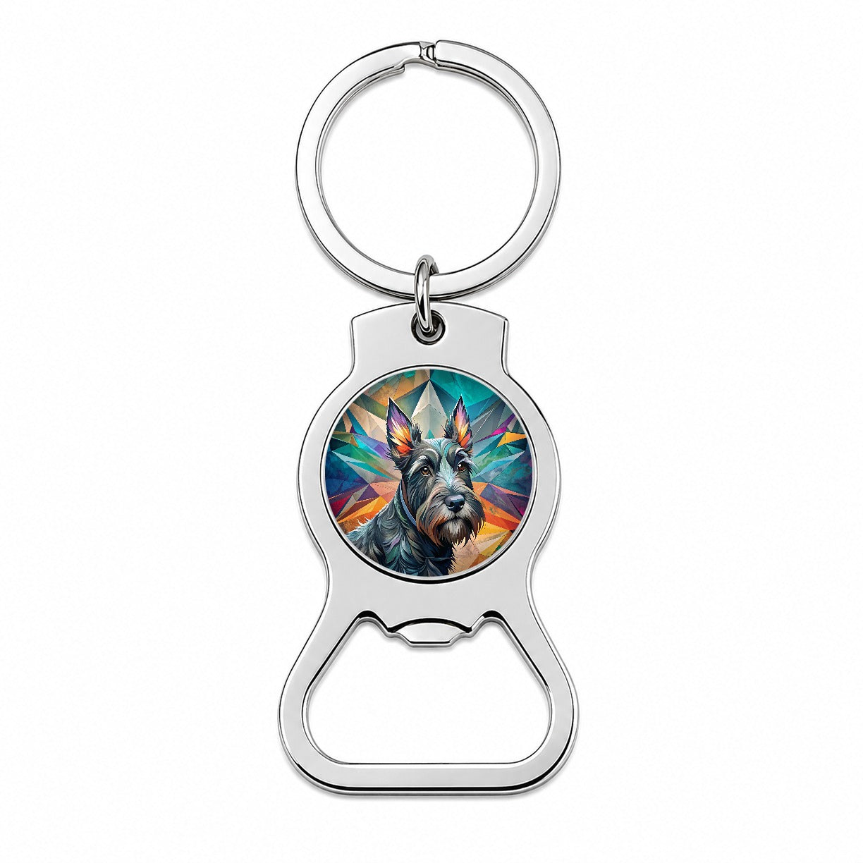 Scottish Terrier Dog Contemporary Art Bottle Opener Keychain