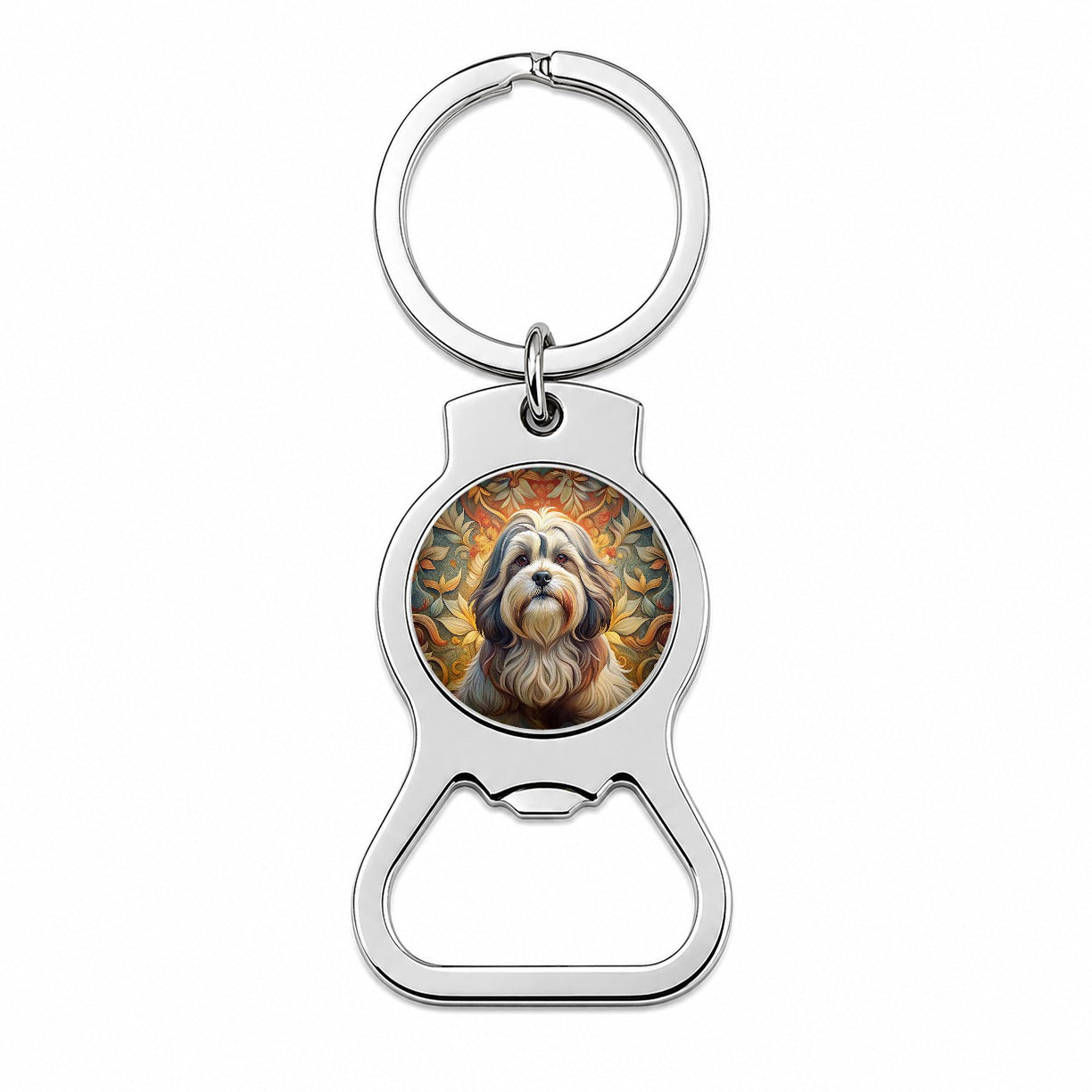Shih Tzu Dog Art Nouveau Bottle Opener Keychain