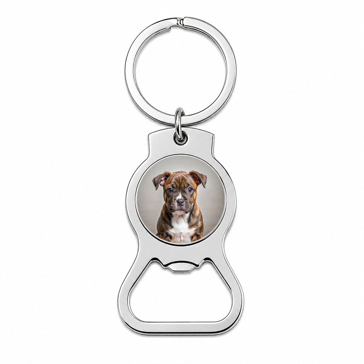 Staffordshire Bull Terrier Staffy Dog Puppy Photo Bottle Opener Keychain