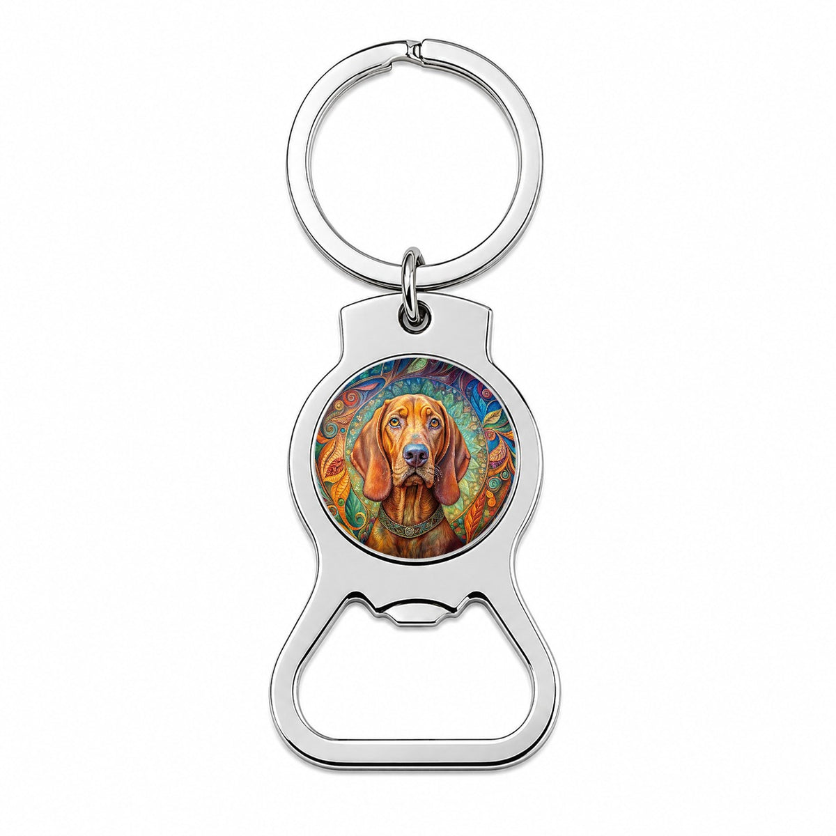 Vizsla Dog Bohemian Art Bottle Opener Keychain