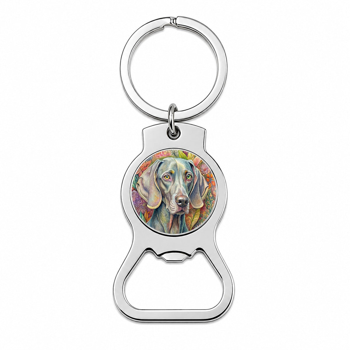 Weimaraner Dog French Bohemian Art Bottle Opener Keychain