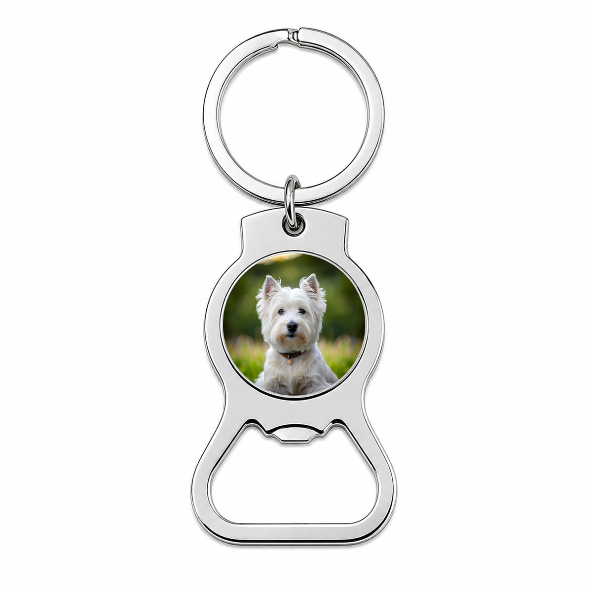West Highland White Terrier Westie Dog Photo Bottle Opener Keychain