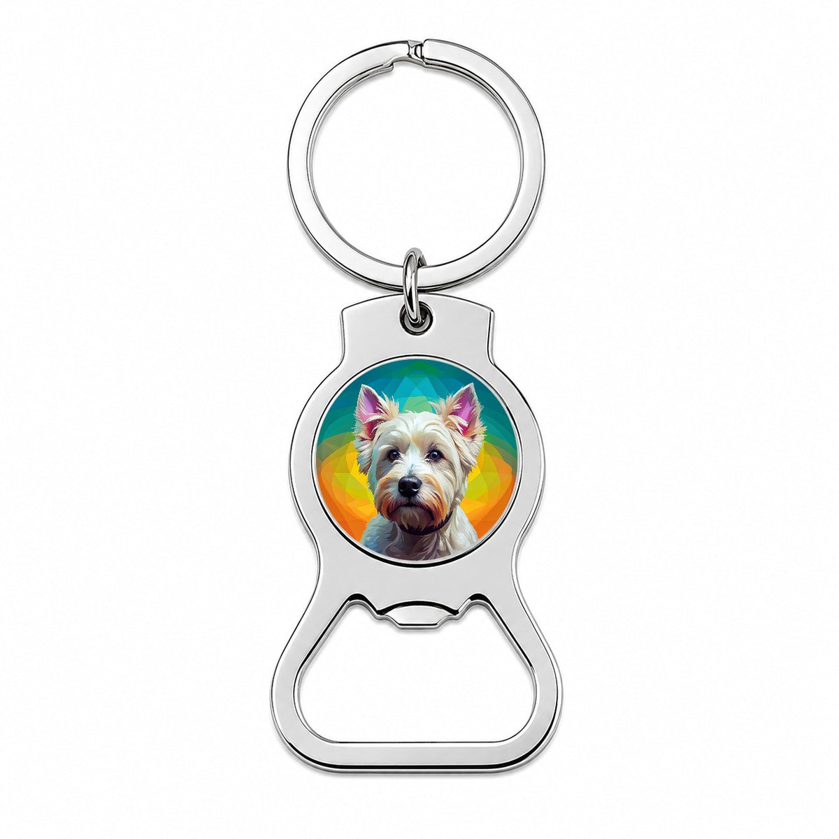 West Highland White Terrier Westie Dog Pop Art Bottle Opener Keychain