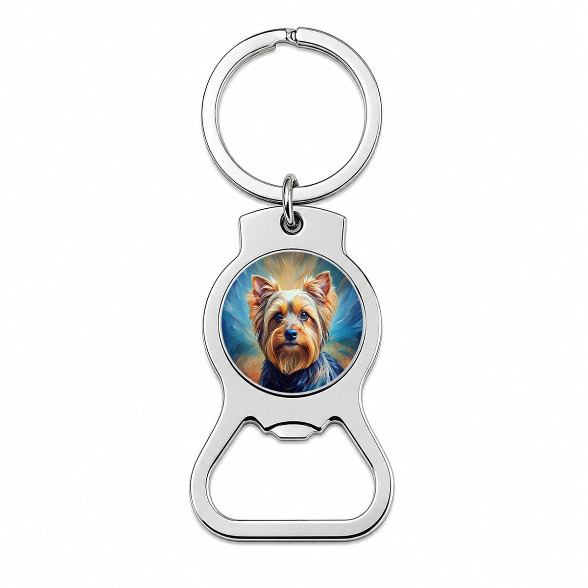 Yorkshire Terrier Yorkie Dog Expressionism Art Bottle Opener Keychain