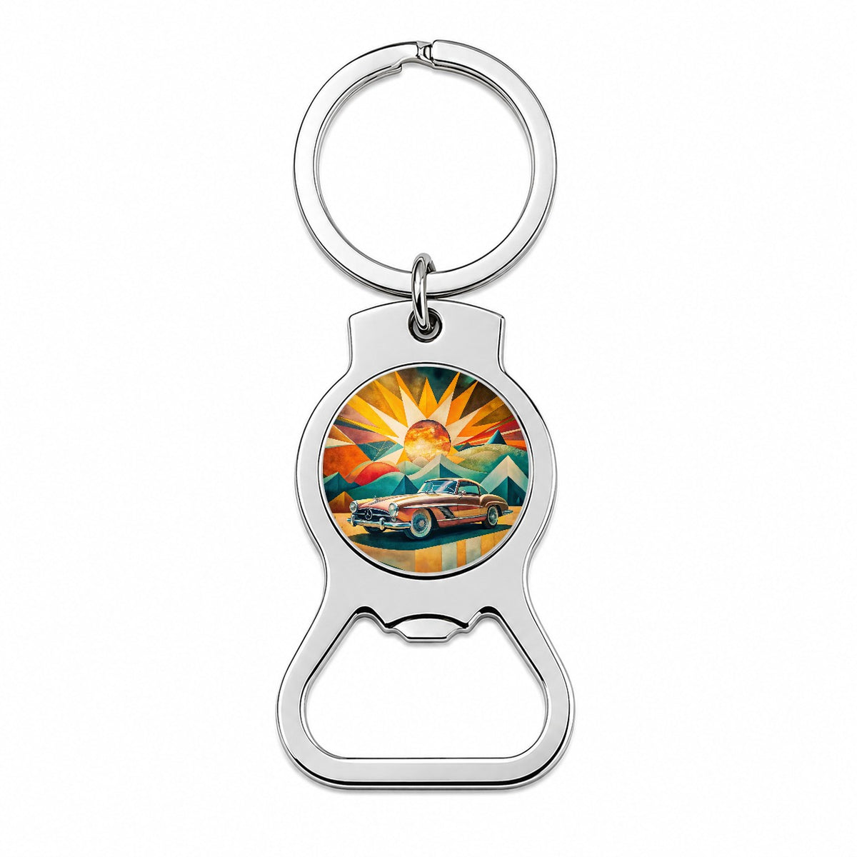 Classic Retro German Car Art Bottle Opener Keychain