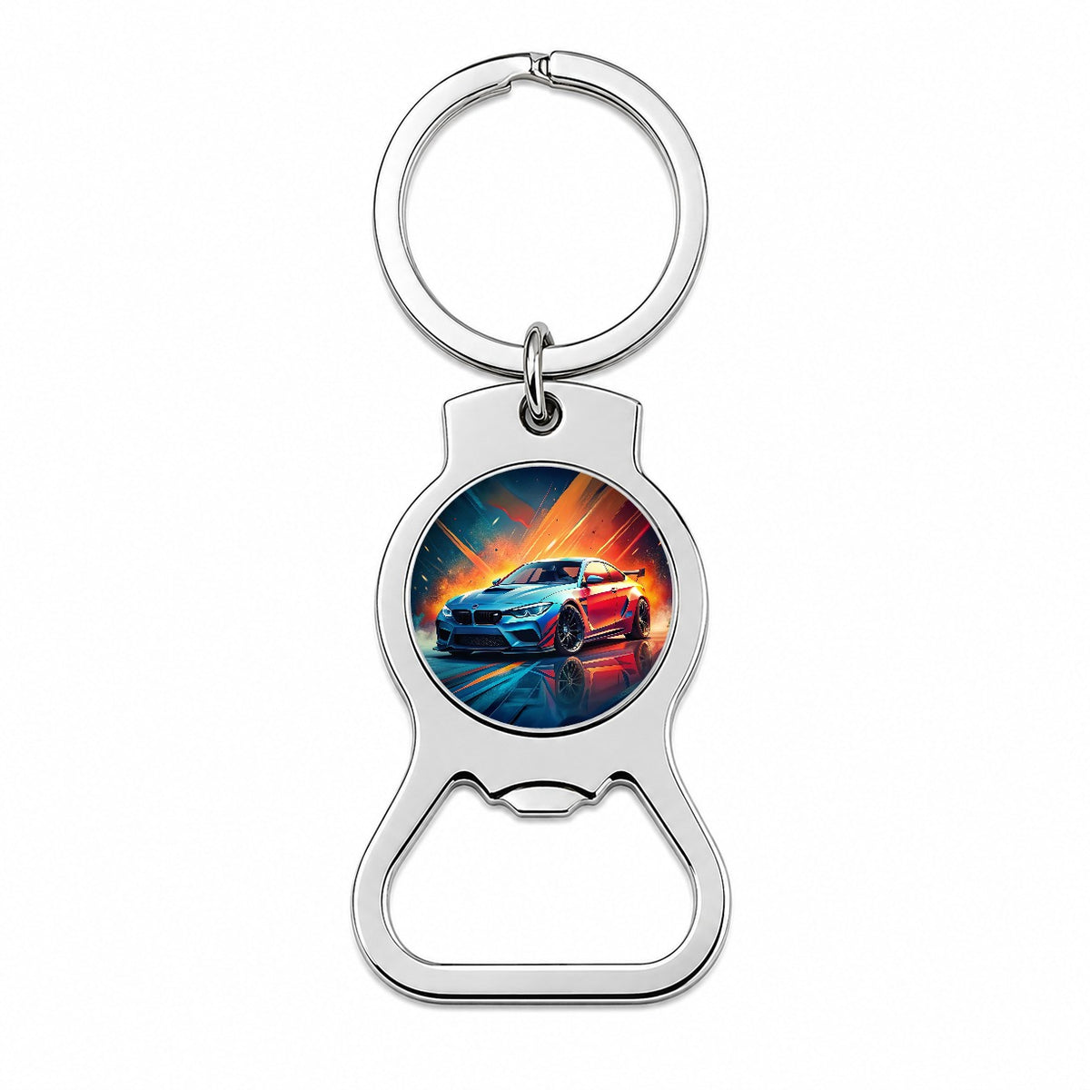 Modern German Muscle Tuner Car Art Bottle Opener Keychain