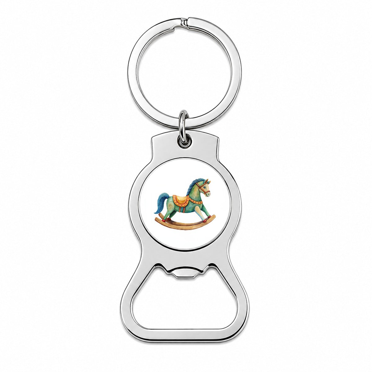 Rocking Horse For A Boy Bottle Opener Keychain