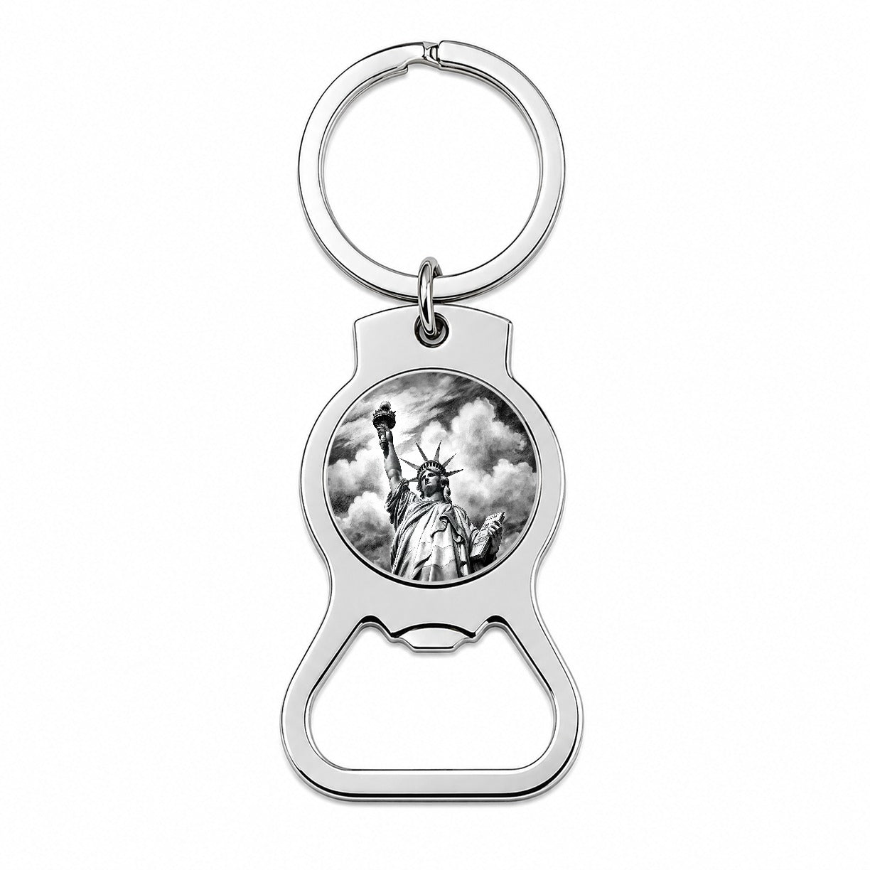 Sketch Of Statue Of Liberty New York City Bottle Opener Keychain