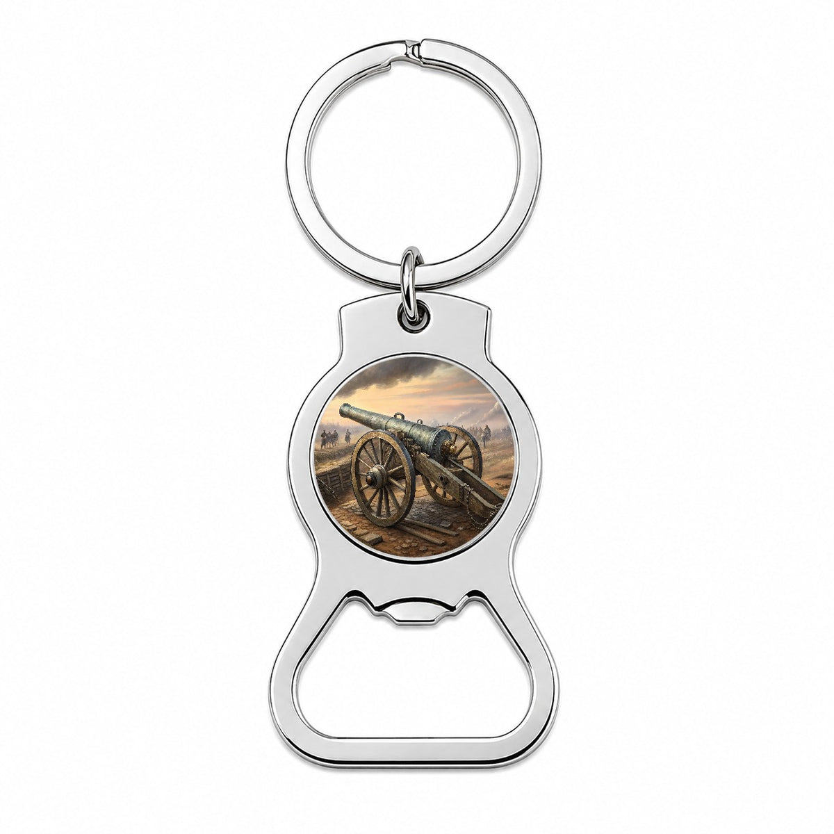 US Civil War Military Cannon Bottle Opener Keychain