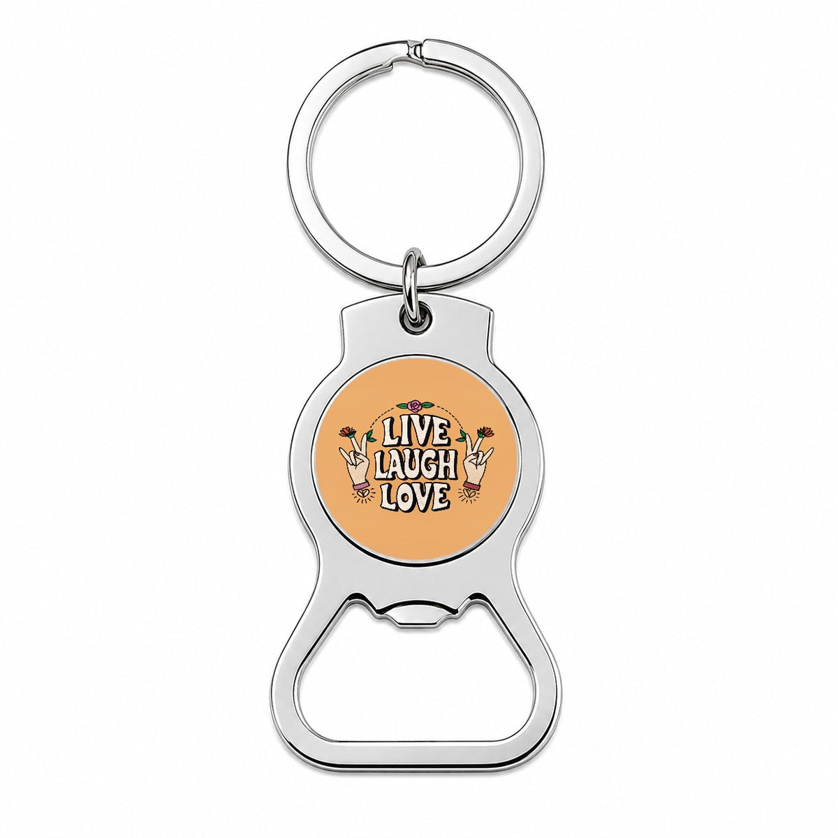 Live Laugh Love Bottle Opener Keychain