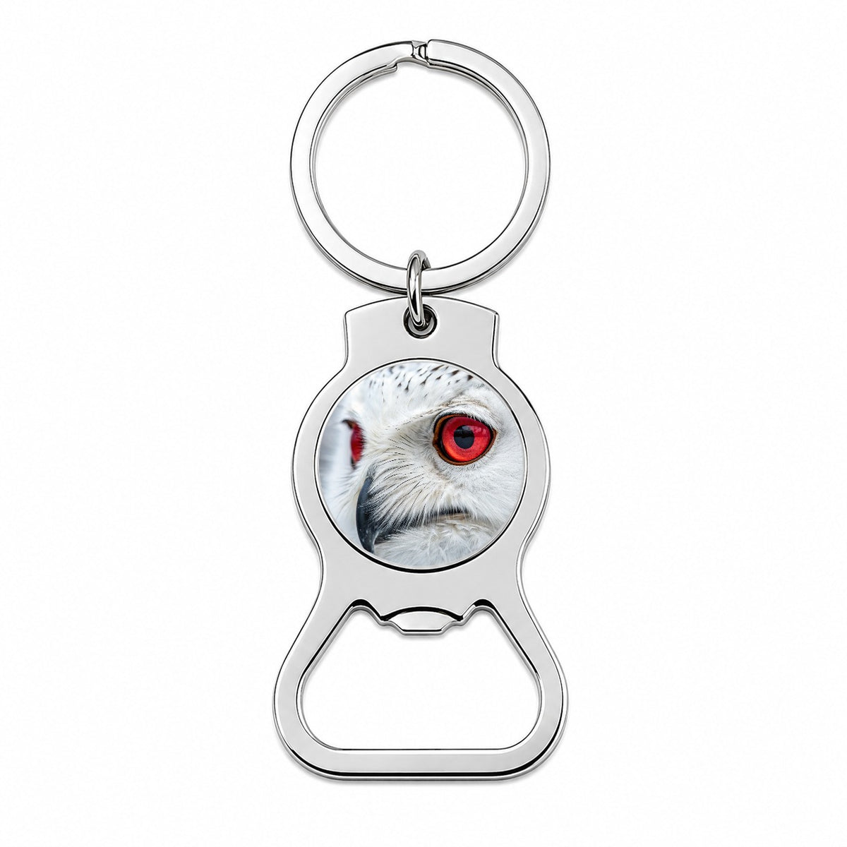 Red Eyes Owl Bird Bottle Opener Keychain
