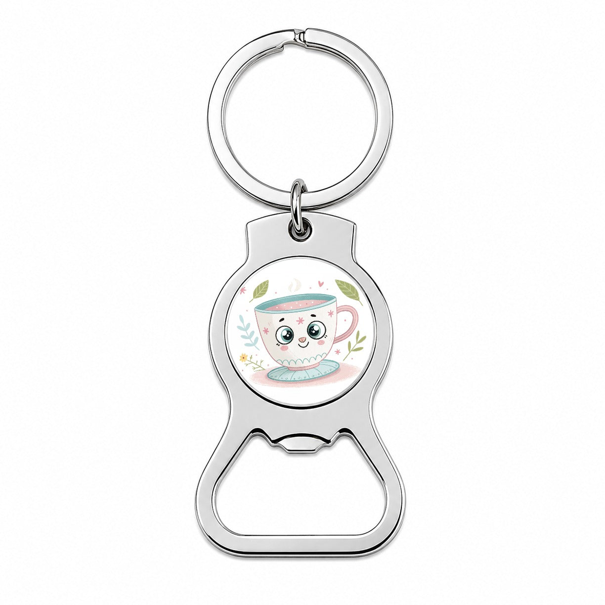 Kawaii Tea Cup Bottle Opener Keychain