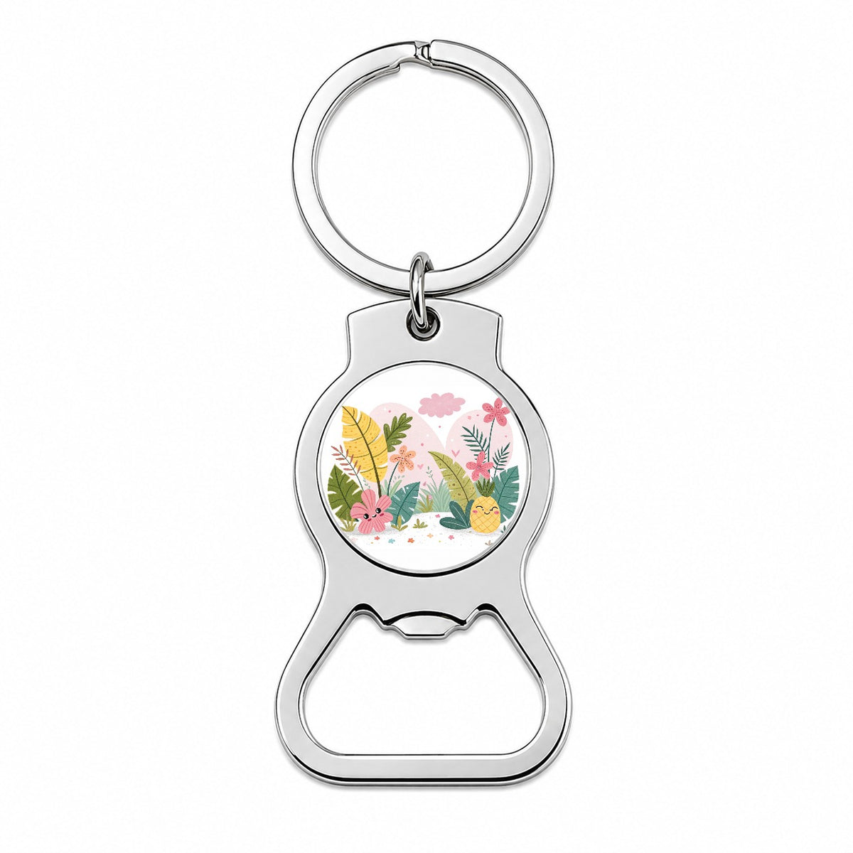 Kawaii Tropical Plants Bottle Opener Keychain