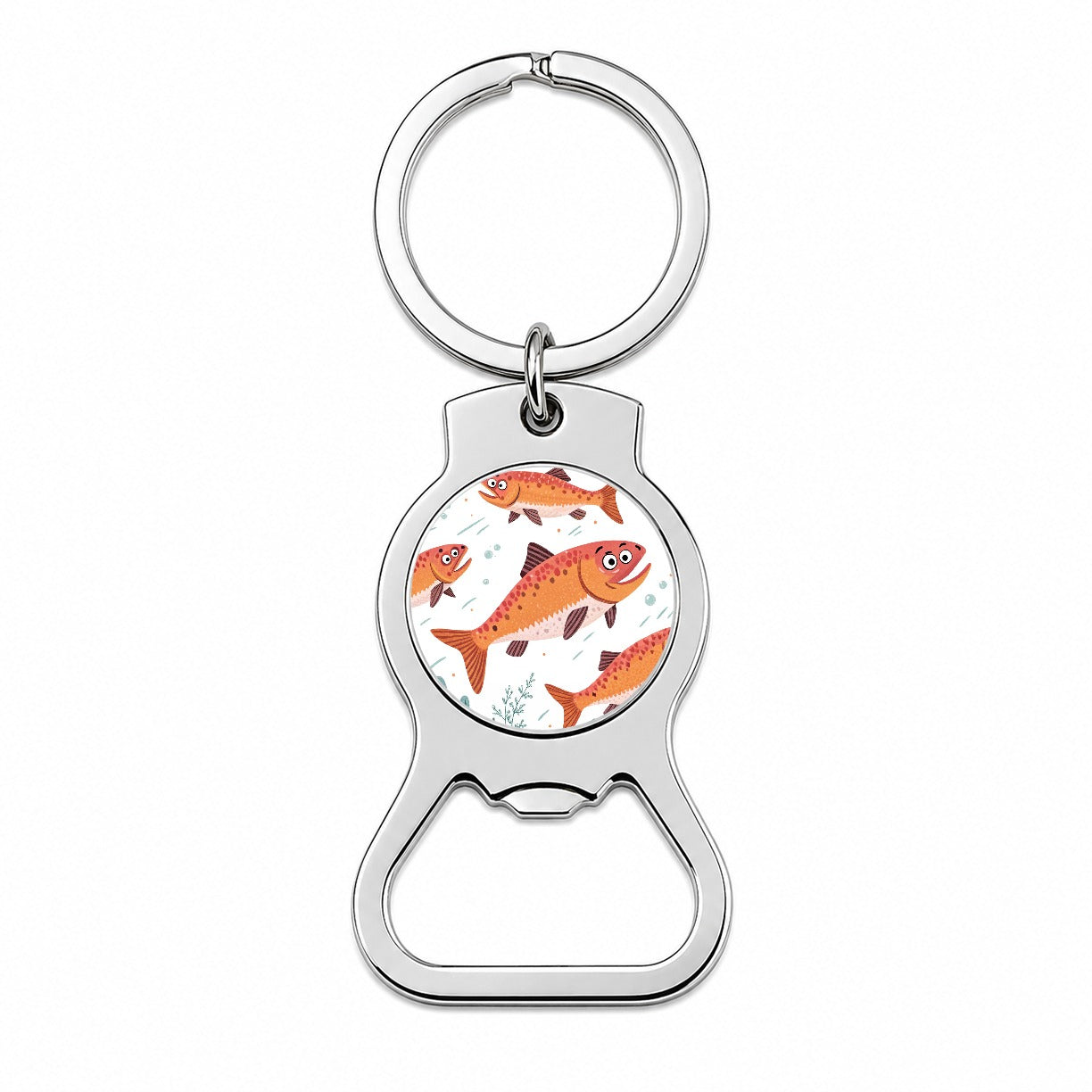 Salmon Fish Fishing Cute Bottle Opener Keychain