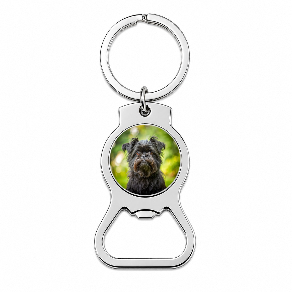 Affenpinscher Dog Photo Bottle Opener Keychain