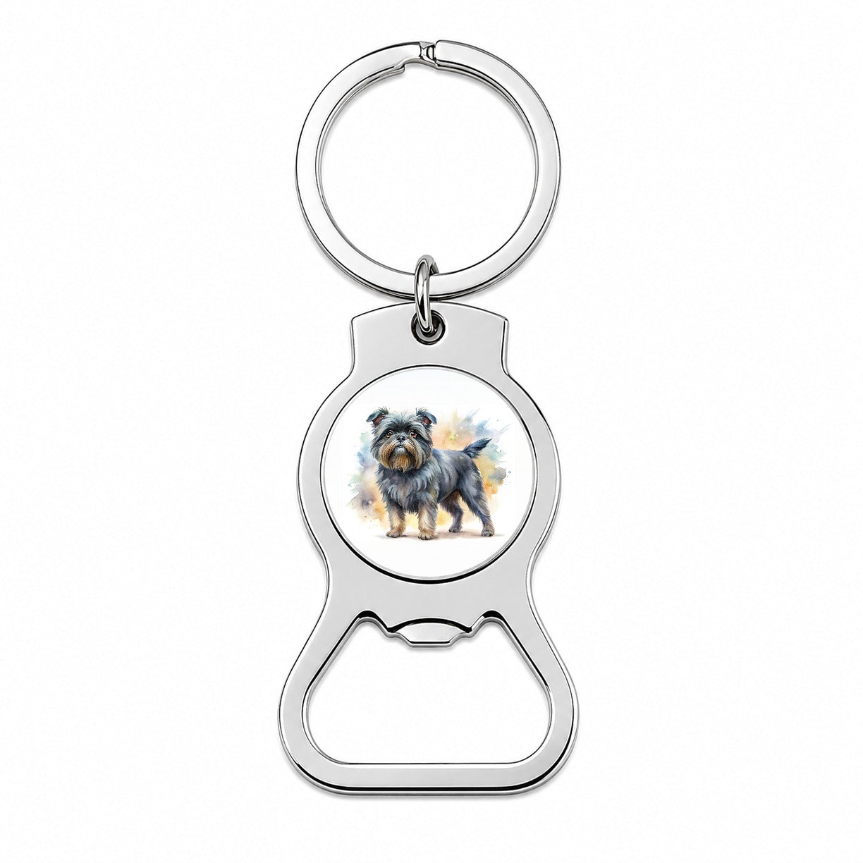 Affenpinscher Dog Watercolor Style Bottle Opener Keychain