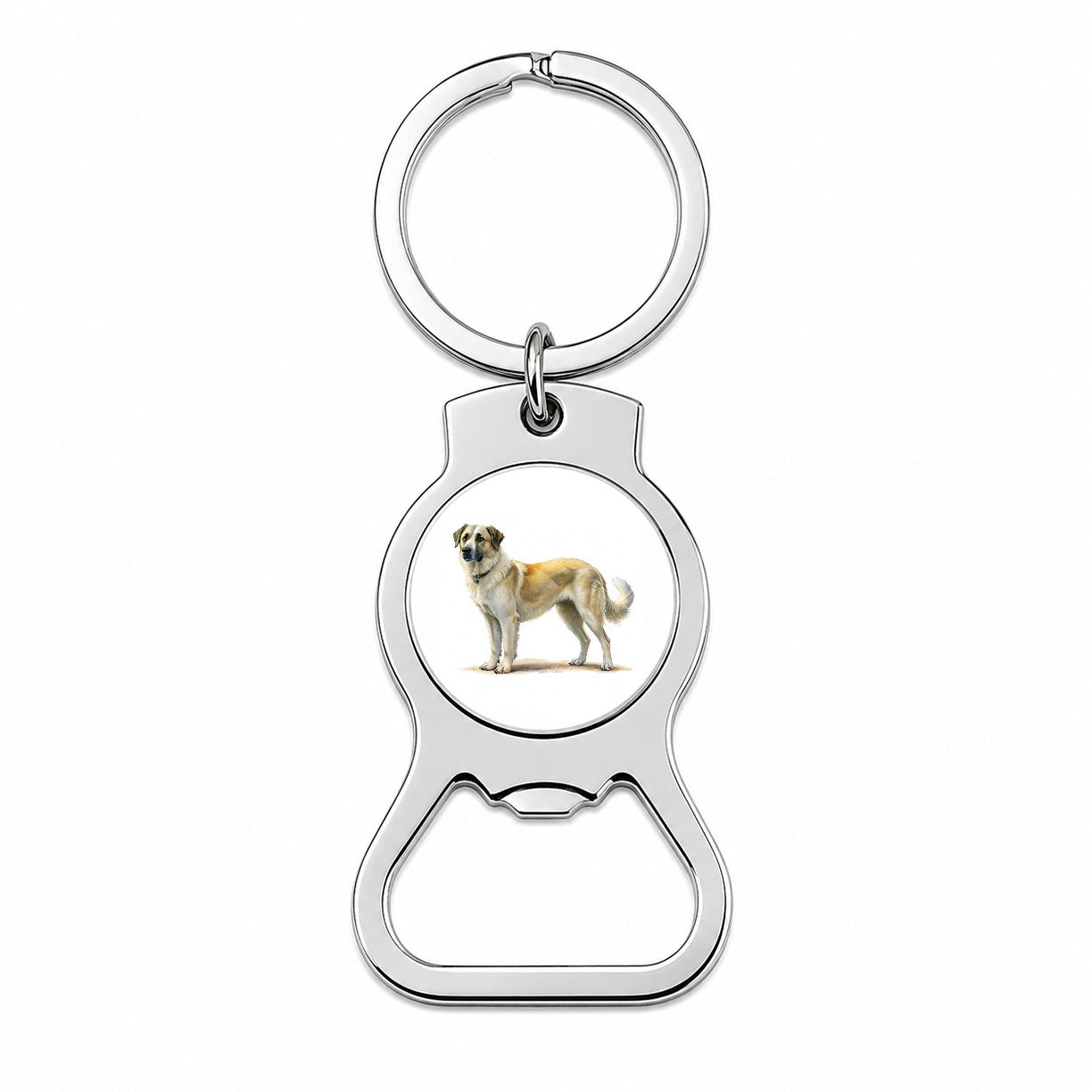 Anatolian Shepherd Dog Illustration Bottle Opener Keychain