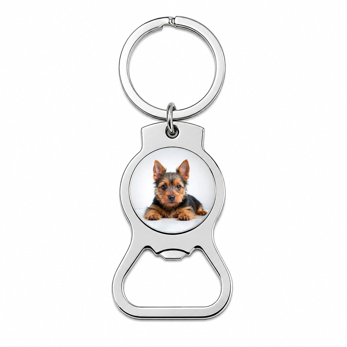 Australian Terrier Dog Puppy Photo Bottle Opener Keychain
