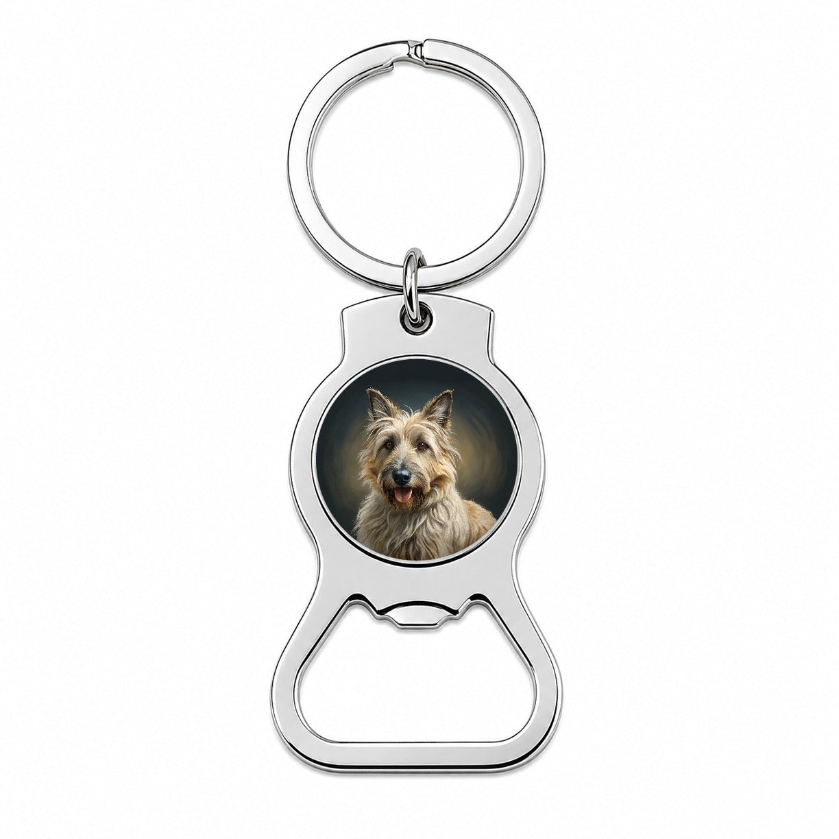 Berger Picard Dog Illustration Bottle Opener Keychain