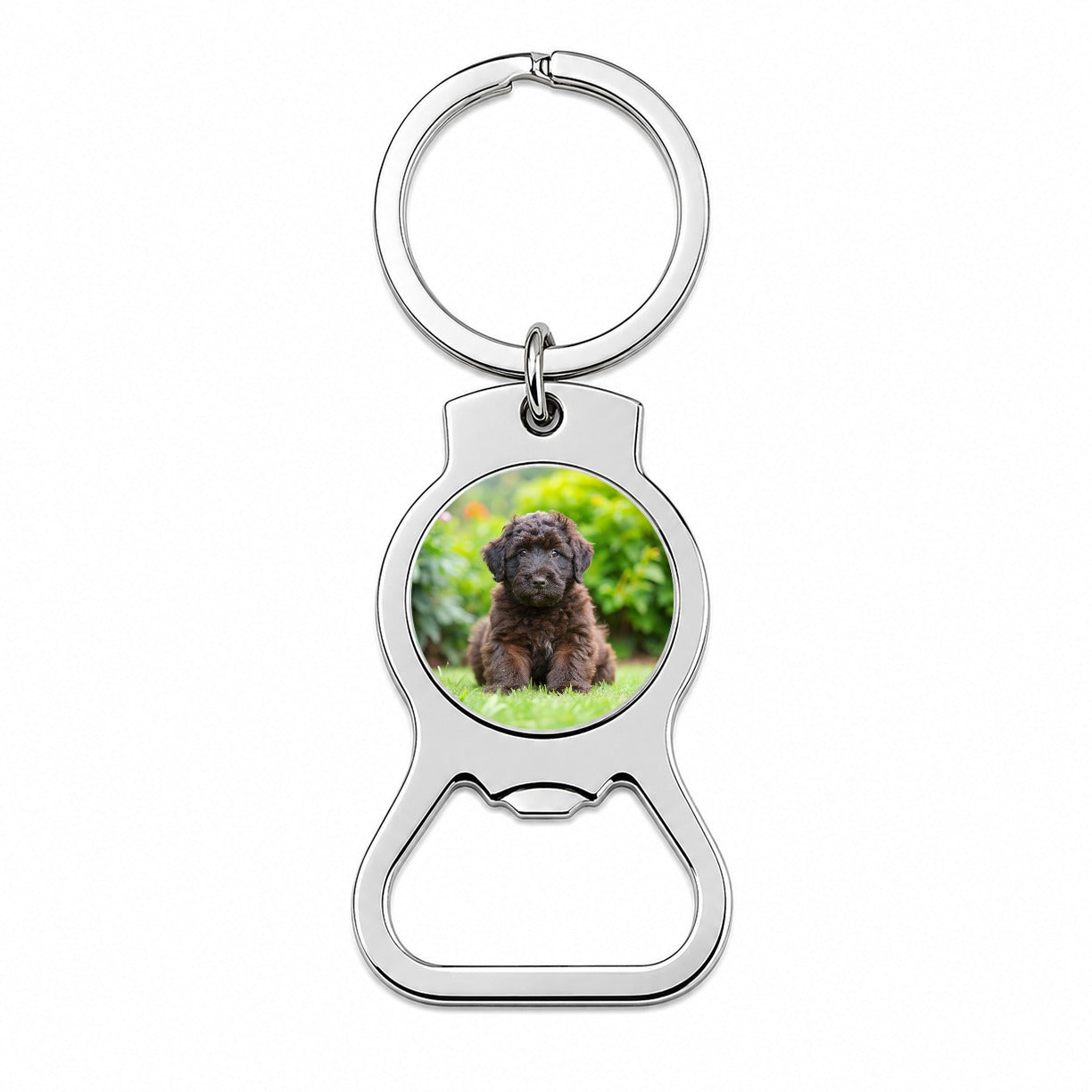Bouviers Des Flandres Dog Puppy Photo Bottle Opener Keychain